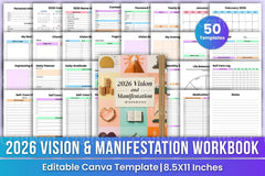 Vision Manifestation Workbook for Goal Setting and Success - CraftNest - Digital Crafting and Art