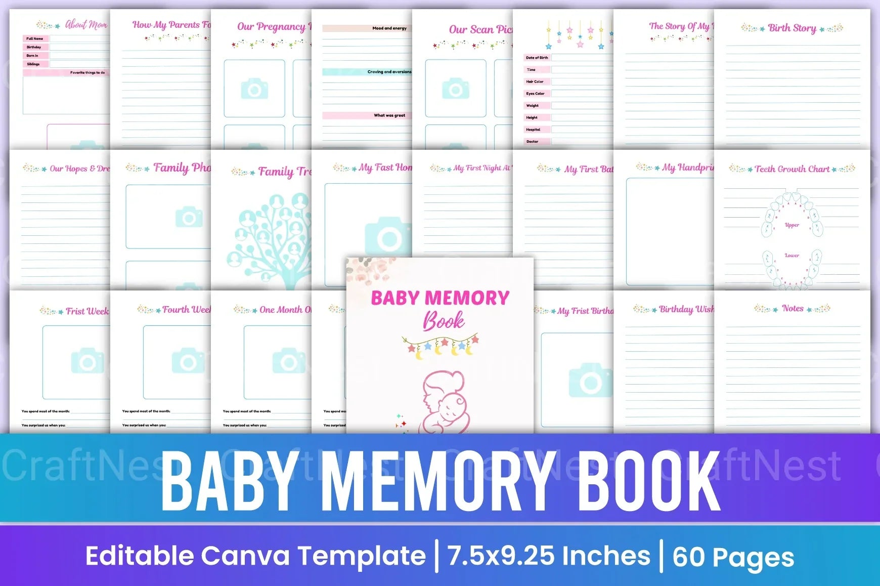 Baby Memory Book: Capture Precious Moments - CraftNest - Digital Crafting and Art
