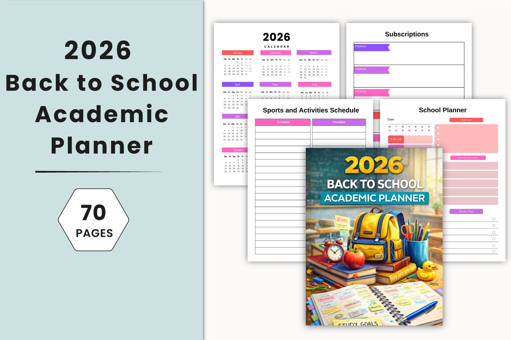 Back to School Academic Planner