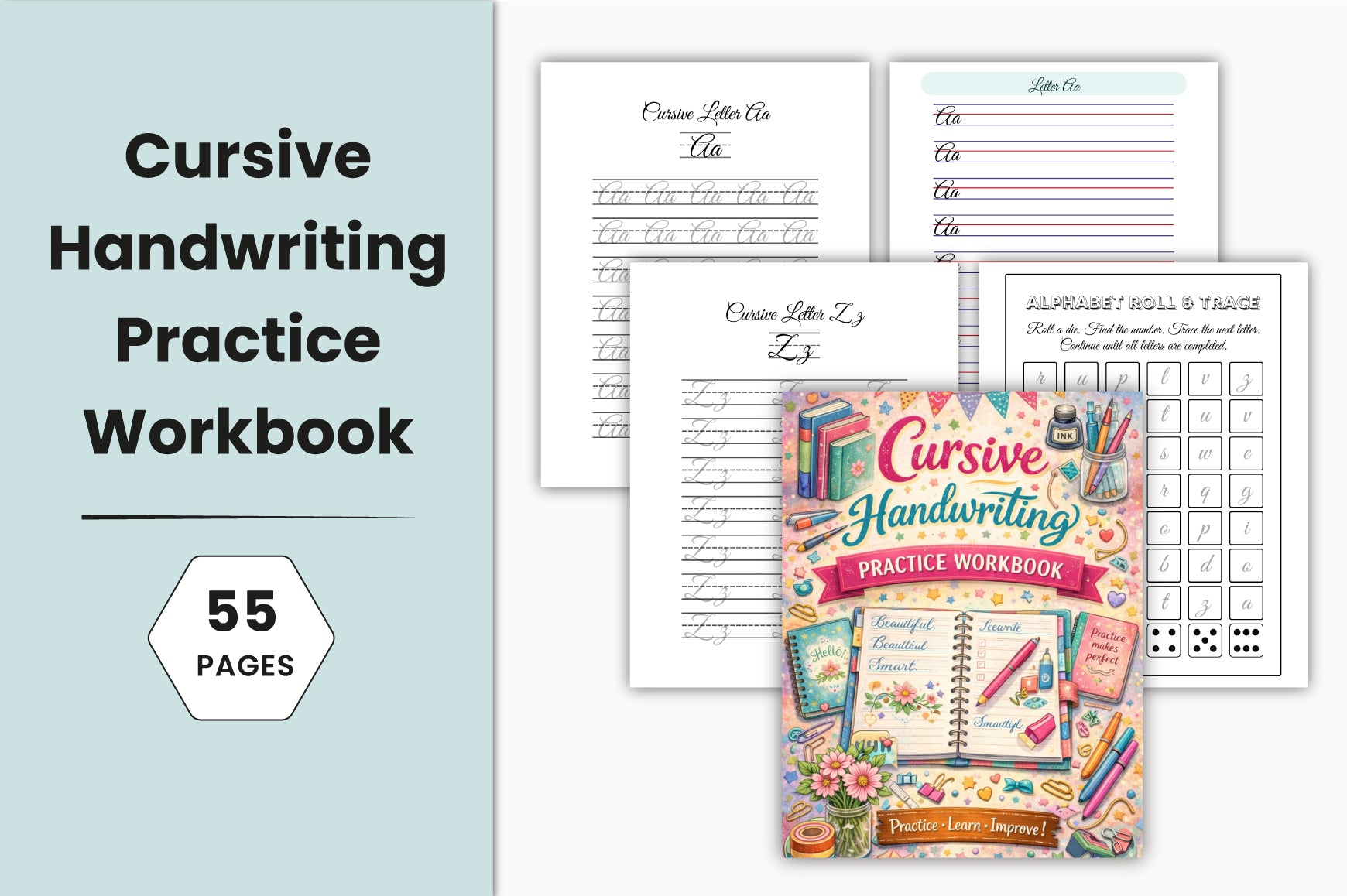 Cursive Handwriting Practice Workbook
