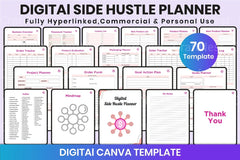 Side Hustle Planner for Entrepreneurs - CraftNest - Digital Crafting and Art