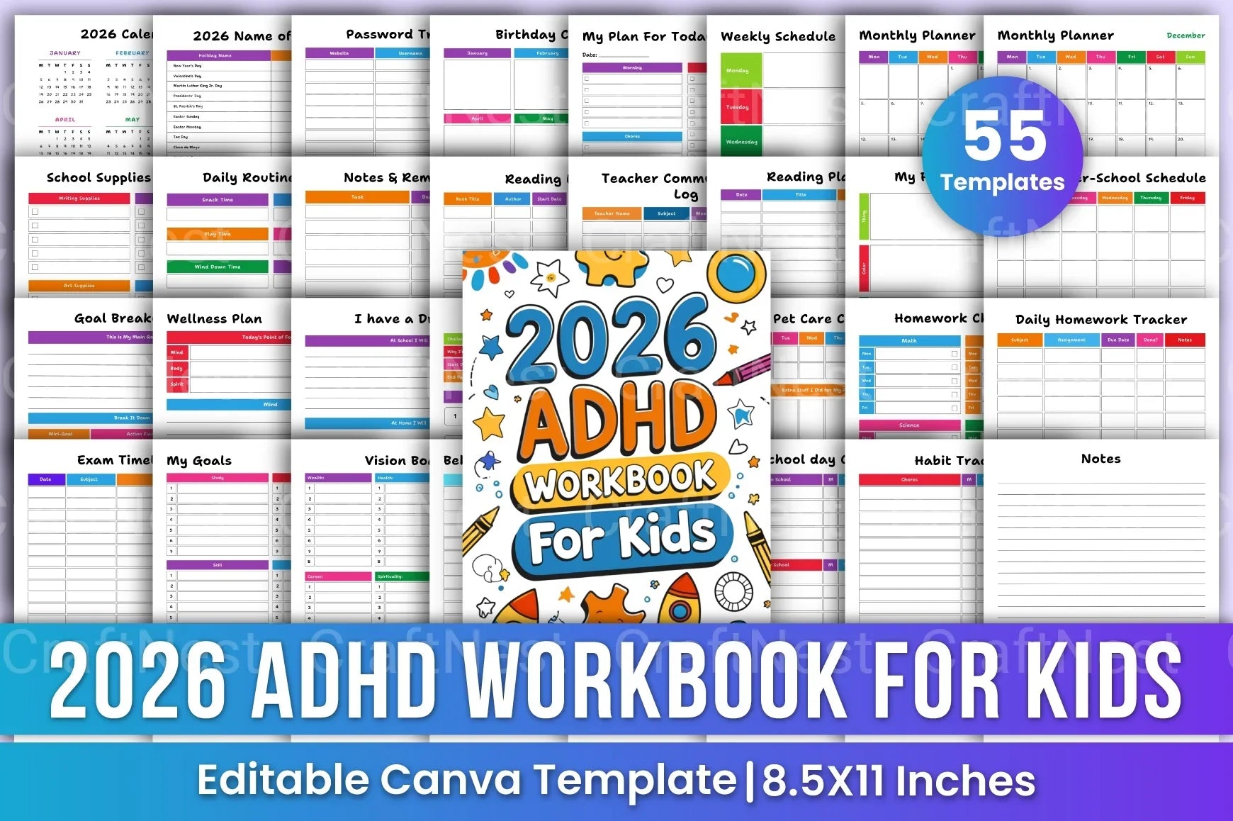 ADHD Workbook for Kids: Effective Strategies and Activities - CraftNest - Digital Crafting and Art