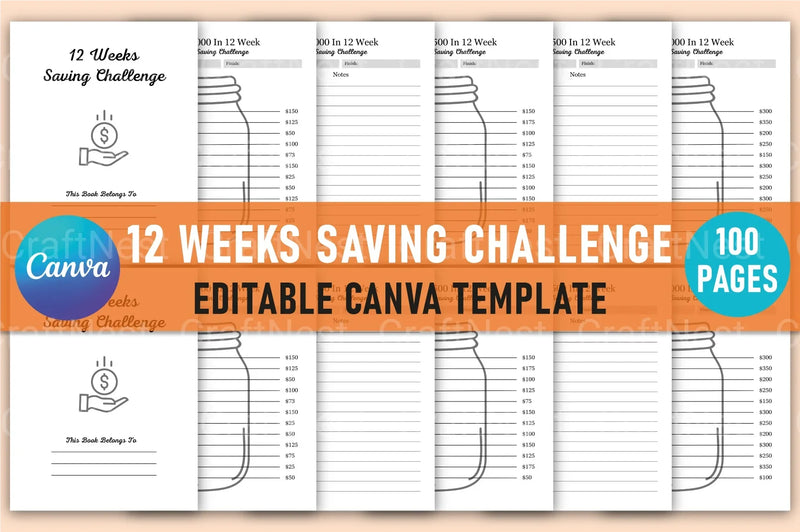 Weekly Savings Challenge Guide - CraftNest - Digital Crafting and Art