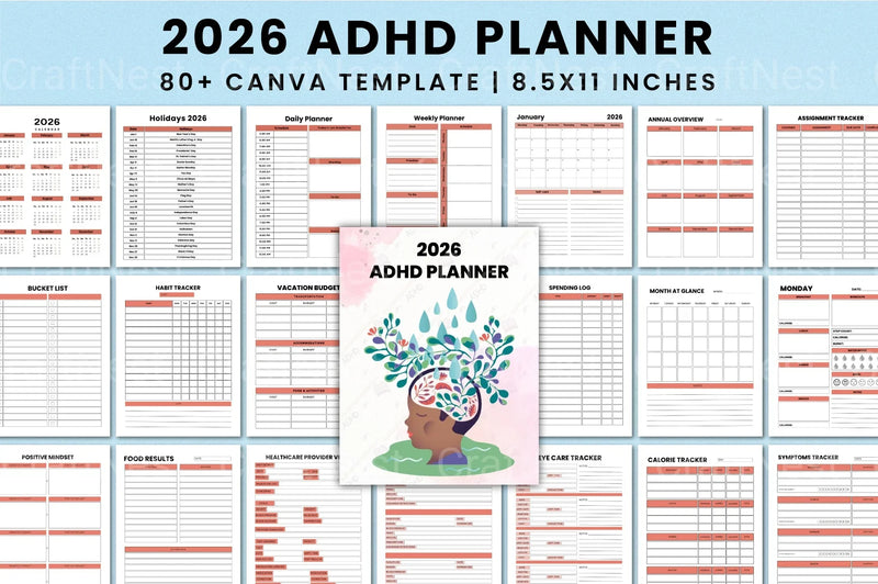 ADHD Planner for Effective Organization - CraftNest - Digital Crafting and Art