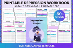 Depression Workbook: A Guide to Mental Wellness - CraftNest - Digital Crafting and Art