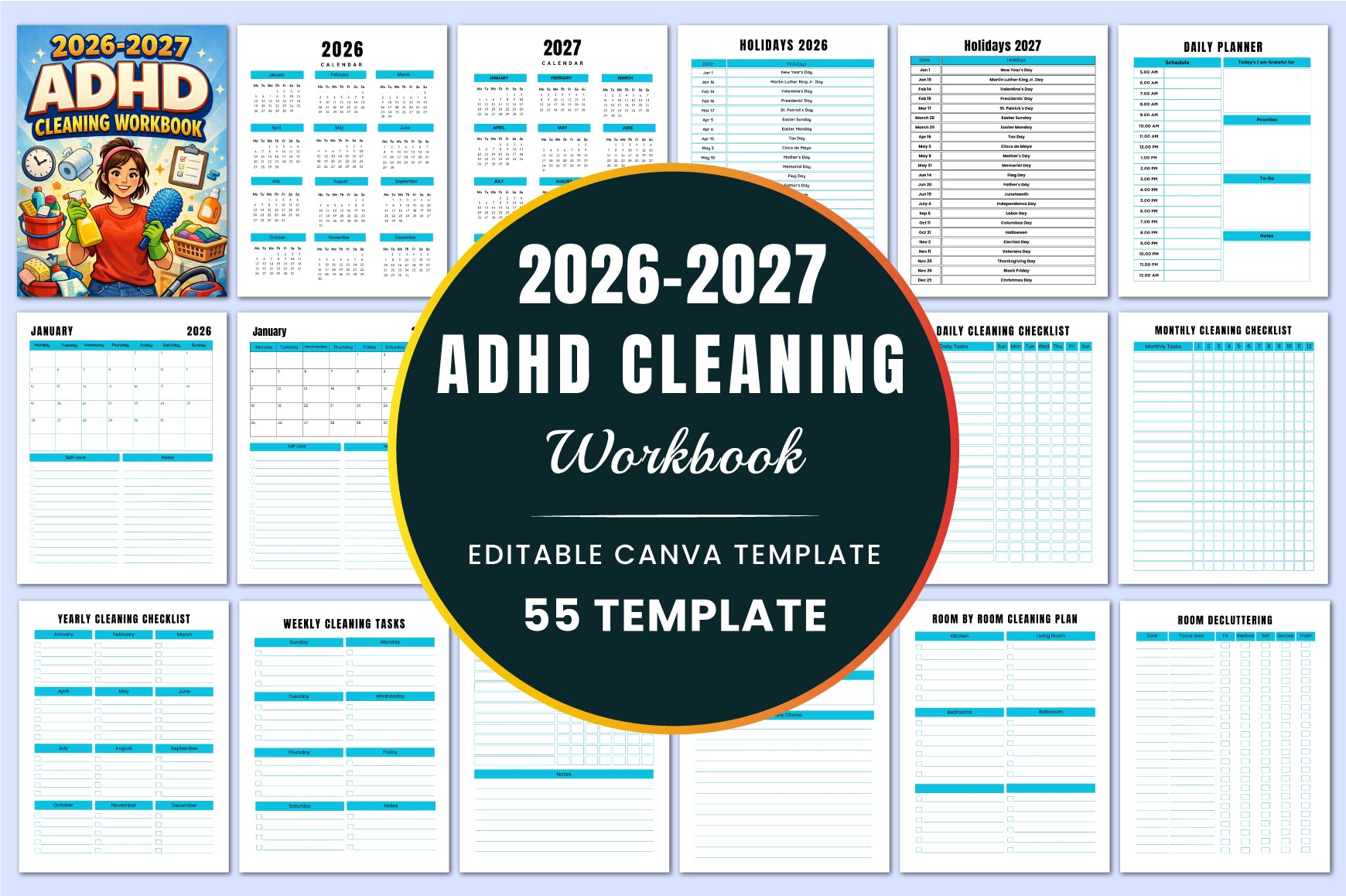 ADHD Cleaning Workbook