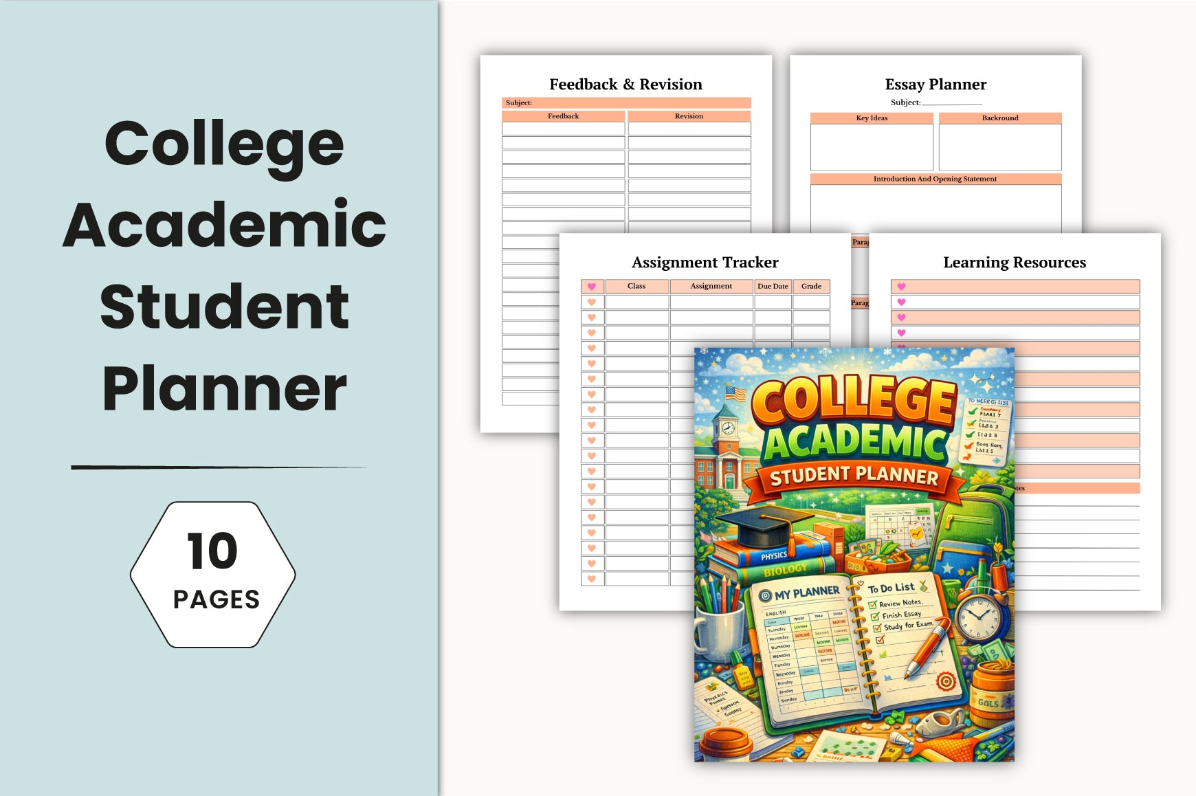 College Academic Student Planner
