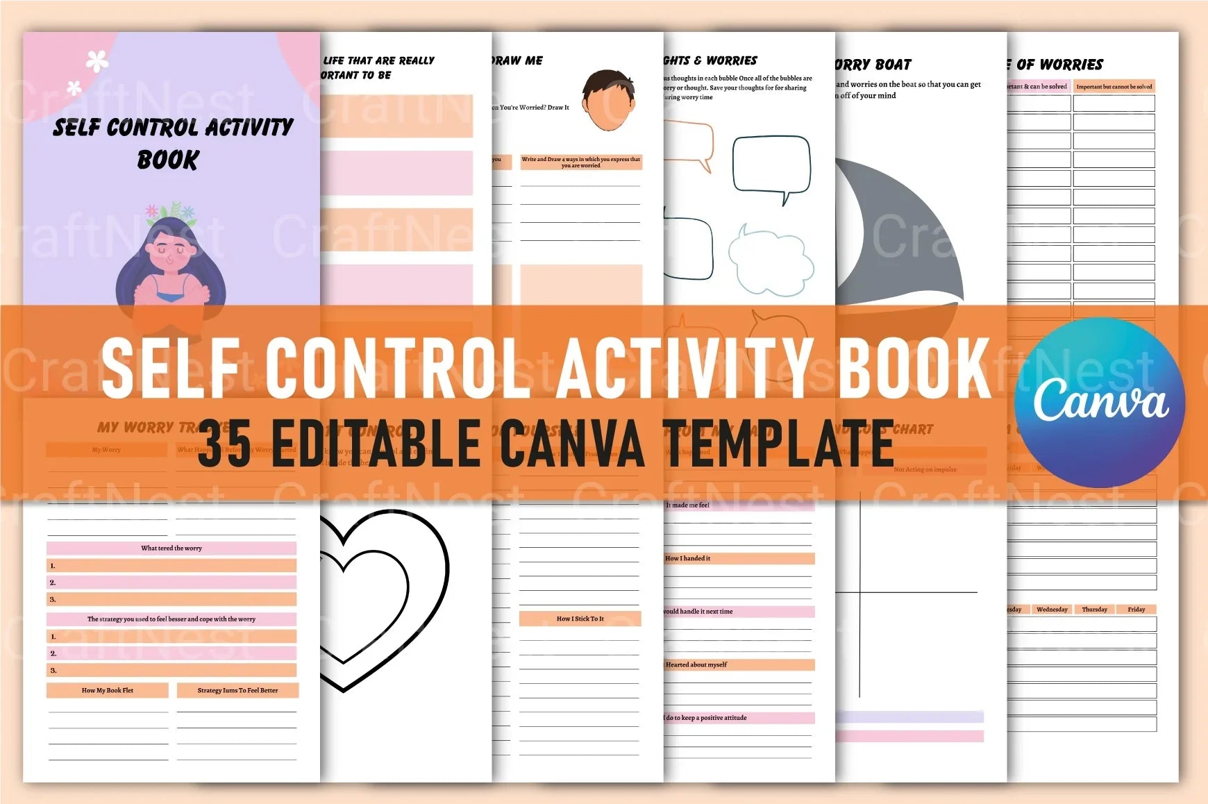Self Control Activity Book for Kids - CraftNest - Digital Crafting and Art