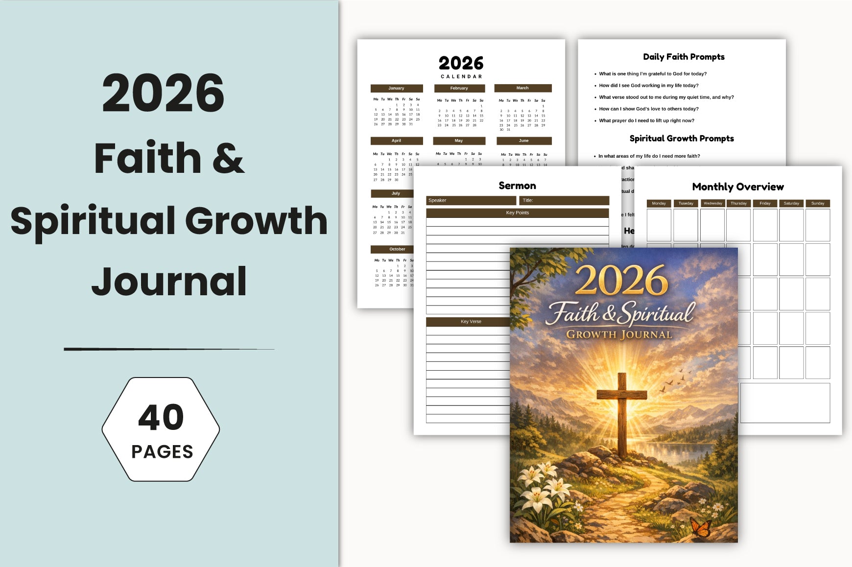 Faith Spiritual Growth Journal for Personal Reflection