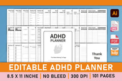 ADHD Planner from 100 Planner - CraftNest - Digital Crafting and Art