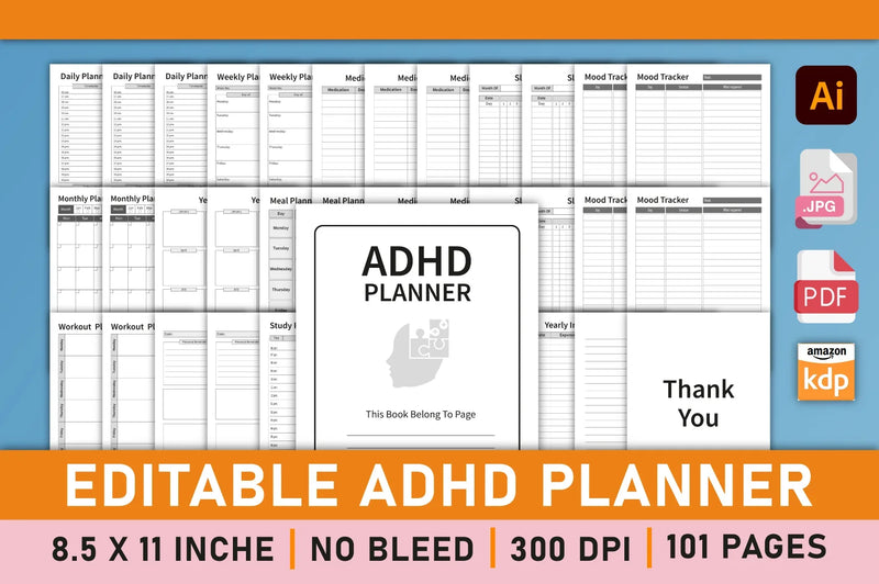 ADHD Planner from 100 Planner - CraftNest - Digital Crafting and Art