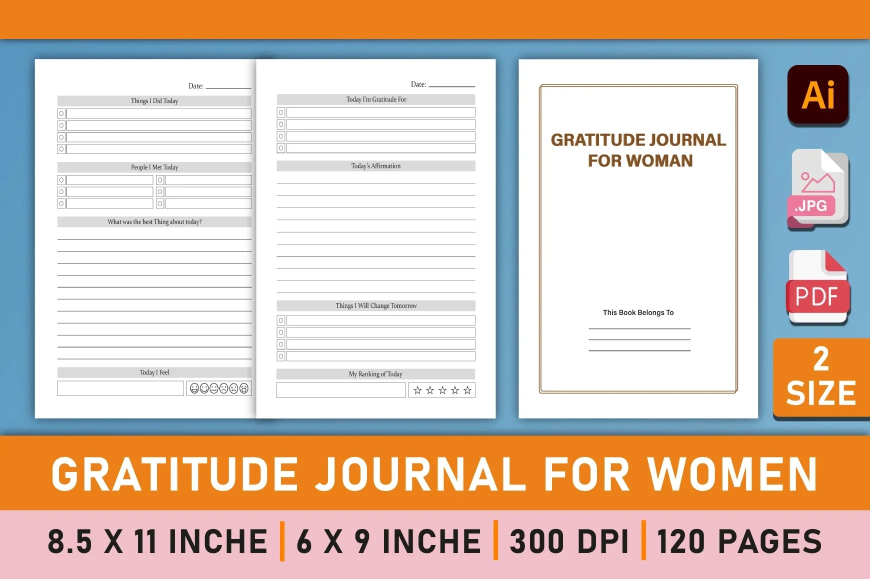Gratitude for Women Planner - CraftNest - Digital Crafting and Art