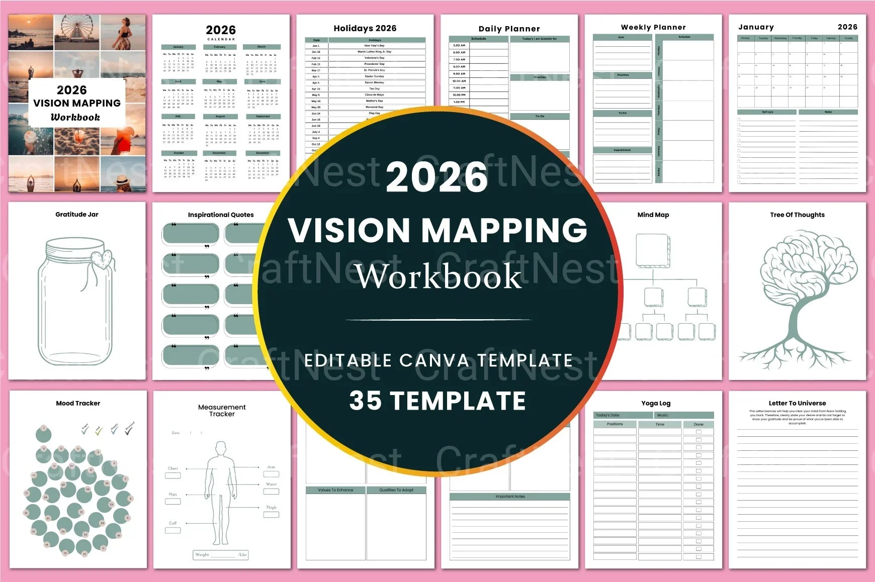 Vision Mapping Workbook for Goal Setting and Planning
