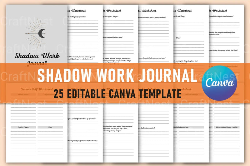 Shadow Work Canva Design - CraftNest - Digital Crafting and Art