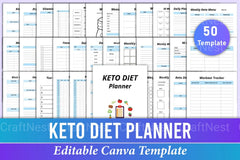 Keto Diet Planner Canva Interior - CraftNest - Digital Crafting and Art