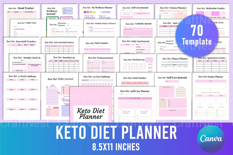 Keto Diet Planner for Effective Weight Loss - CraftNest - Digital Crafting and Art