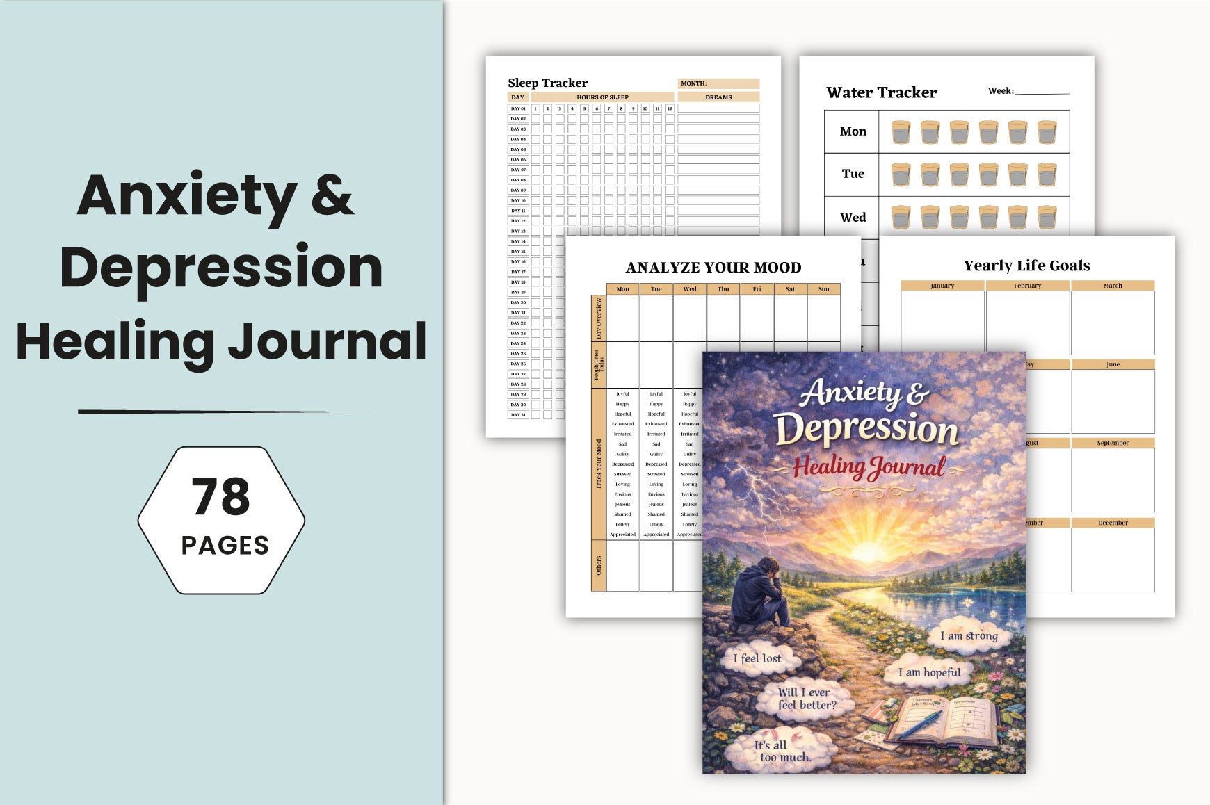 Anxiety and Depression Healing Journal