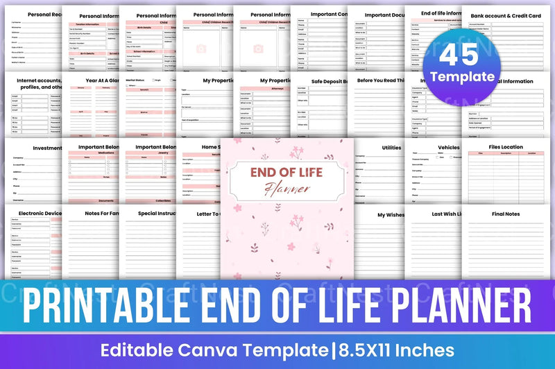 End of Life Planner Guide - CraftNest - Digital Crafting and Art