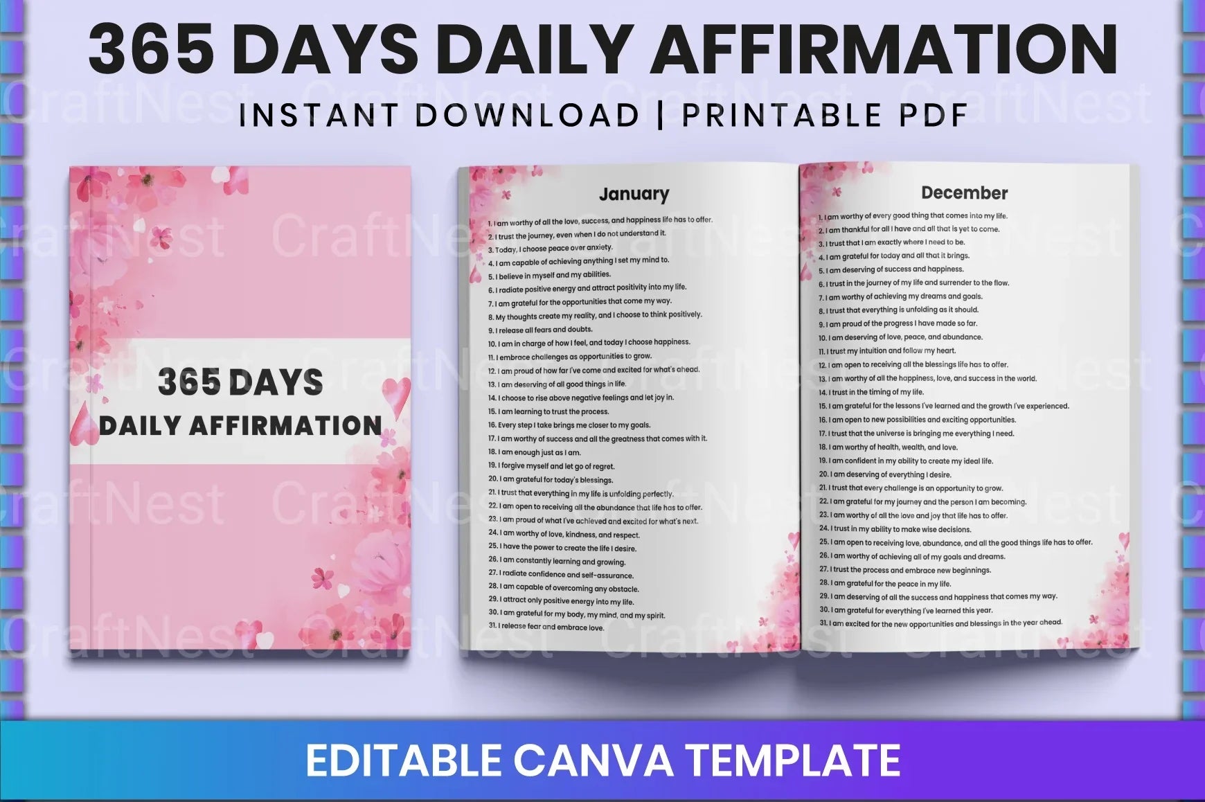 Daily Affirmation for Positive Mindset - CraftNest - Digital Crafting and Art