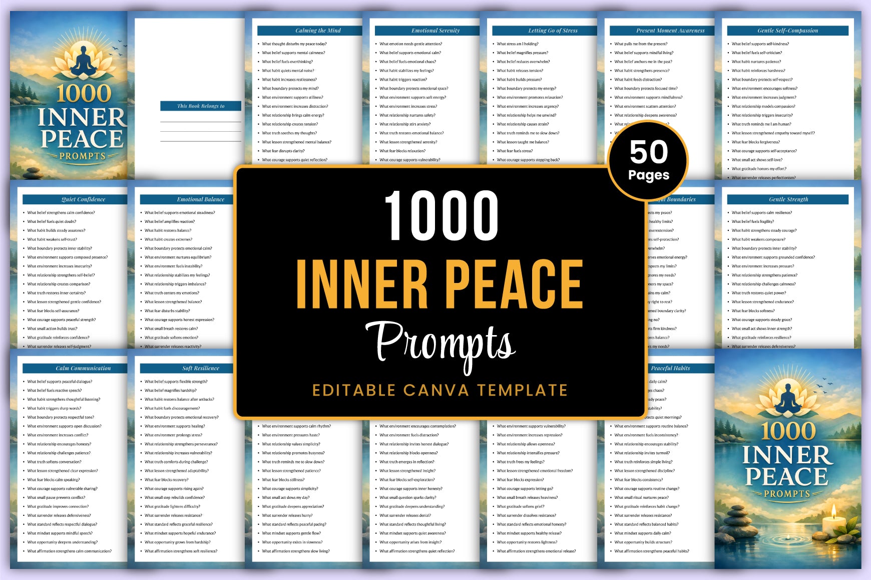 Inner Peace Prompts for Mindfulness and Relaxation