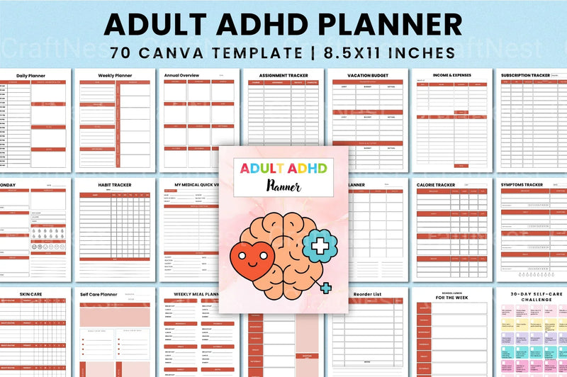 Adult ADHD Planner for Effective Organization - CraftNest - Digital Crafting and Art