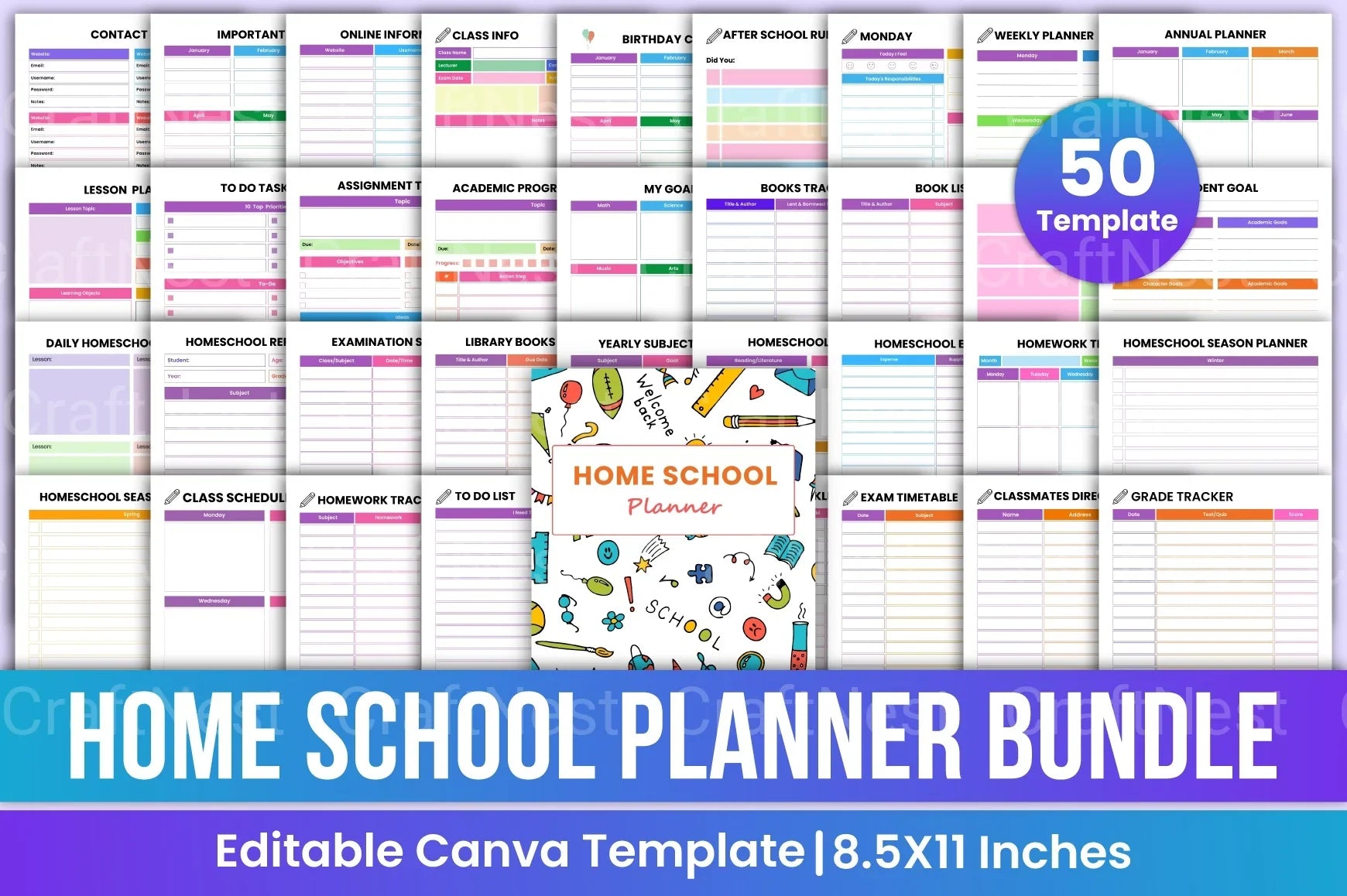 Mega Homeschool Planner 2023 - CraftNest - Digital Crafting and Art