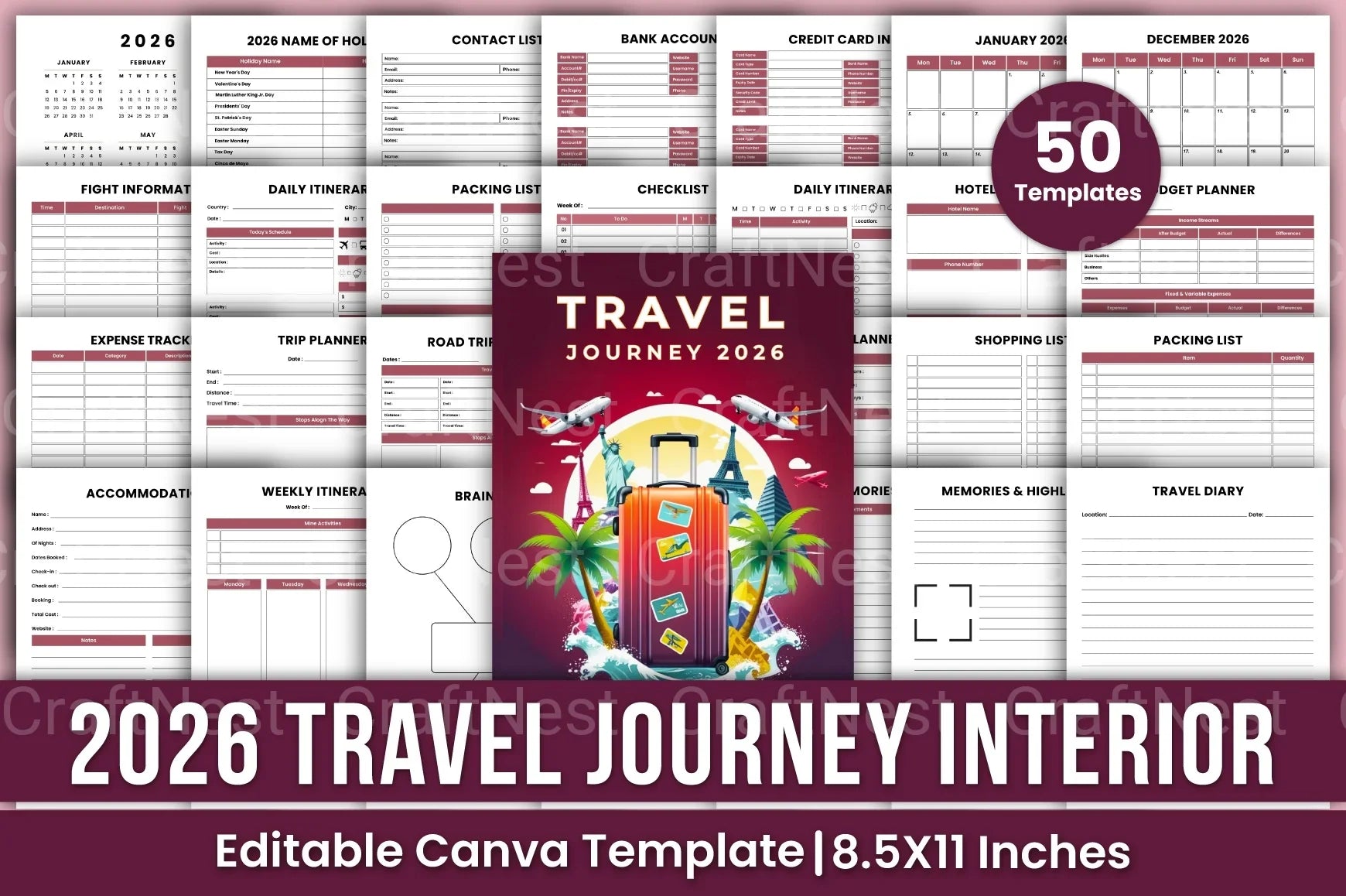 Travel Journey Adventure - CraftNest - Digital Crafting and Art