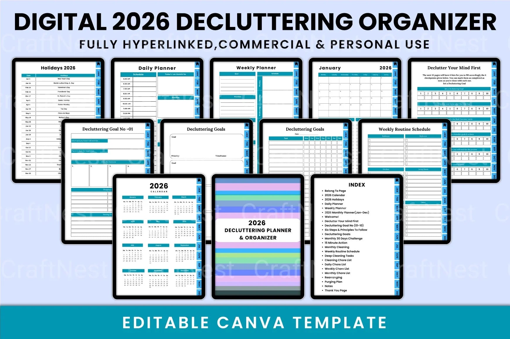 Decluttering Planner & Organizer - CraftNest - Digital Crafting and Art