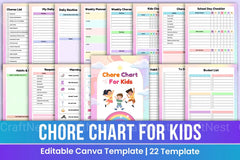 Chore Chart for Kids: Fun and Effective Organization Tool - CraftNest - Digital Crafting and Art