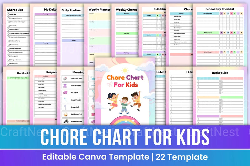 Chore Chart for Kids: Fun and Effective Organization Tool - CraftNest - Digital Crafting and Art