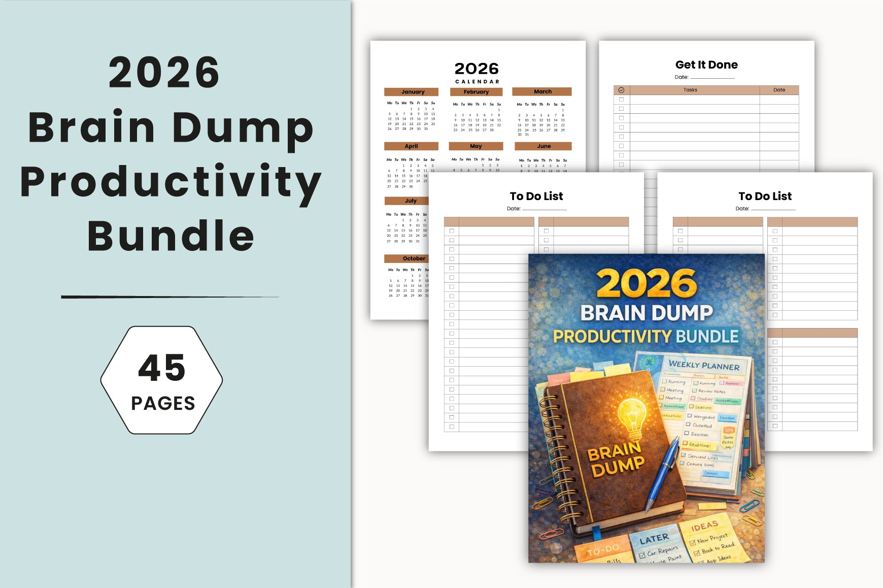 Brain Dump Productivity Planner