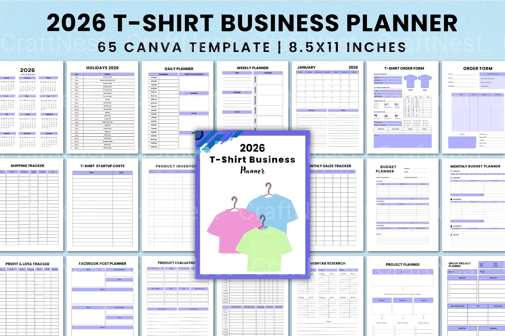 Shirt Business Planner Guide - CraftNest - Digital Crafting and Art