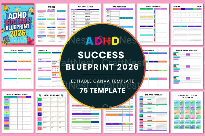 ADHD Success Blueprint - CraftNest - Digital Crafting and Art