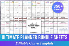 Ultimate Planner Sheets for Organization and Productivity - CraftNest - Digital Crafting and Art