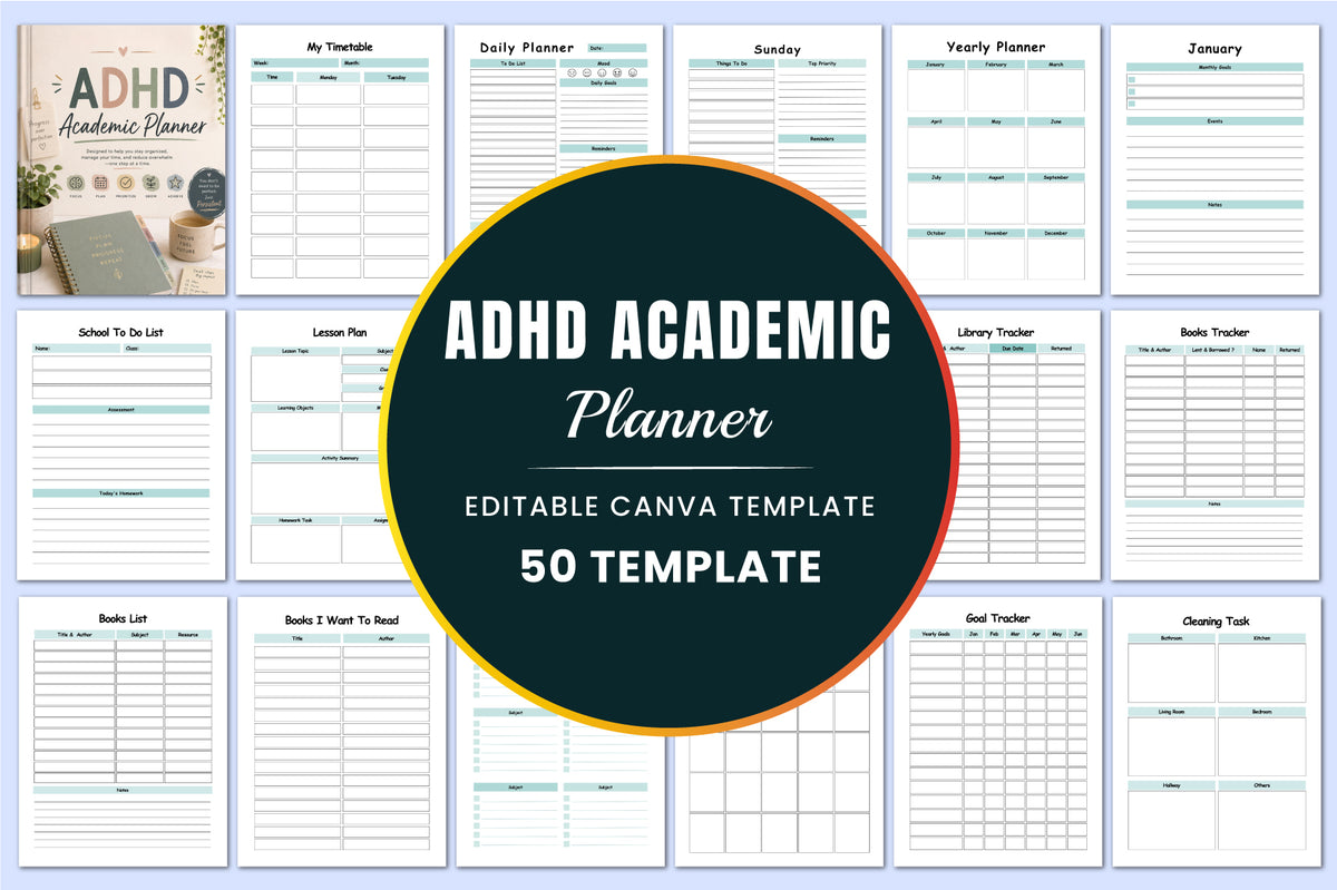 ADHD Academic Planner for Students