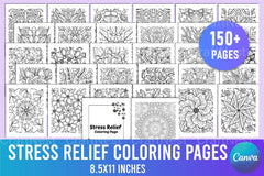 Stress Relief Coloring Page - CraftNest - Digital Crafting and Art