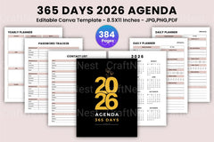 Daily Agenda Planner - CraftNest - Digital Crafting and Art
