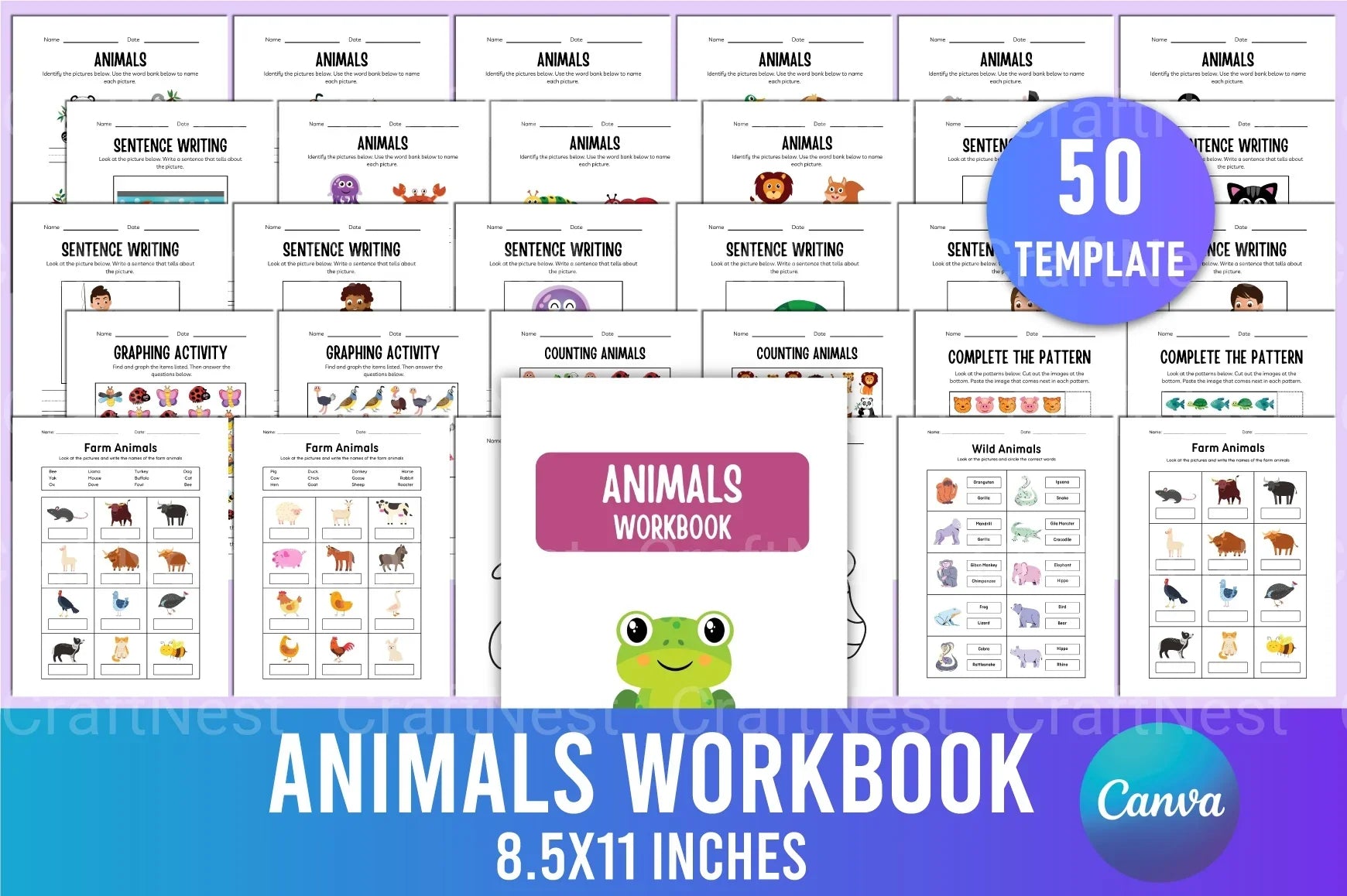 Animals Activity Workbook - CraftNest - Digital Crafting and Art