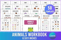 Animals Activity Workbook - CraftNest - Digital Crafting and Art