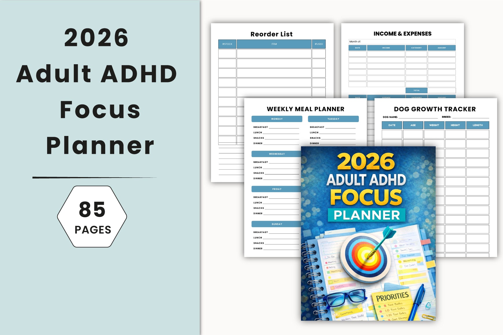Adult ADHD Focus Planner