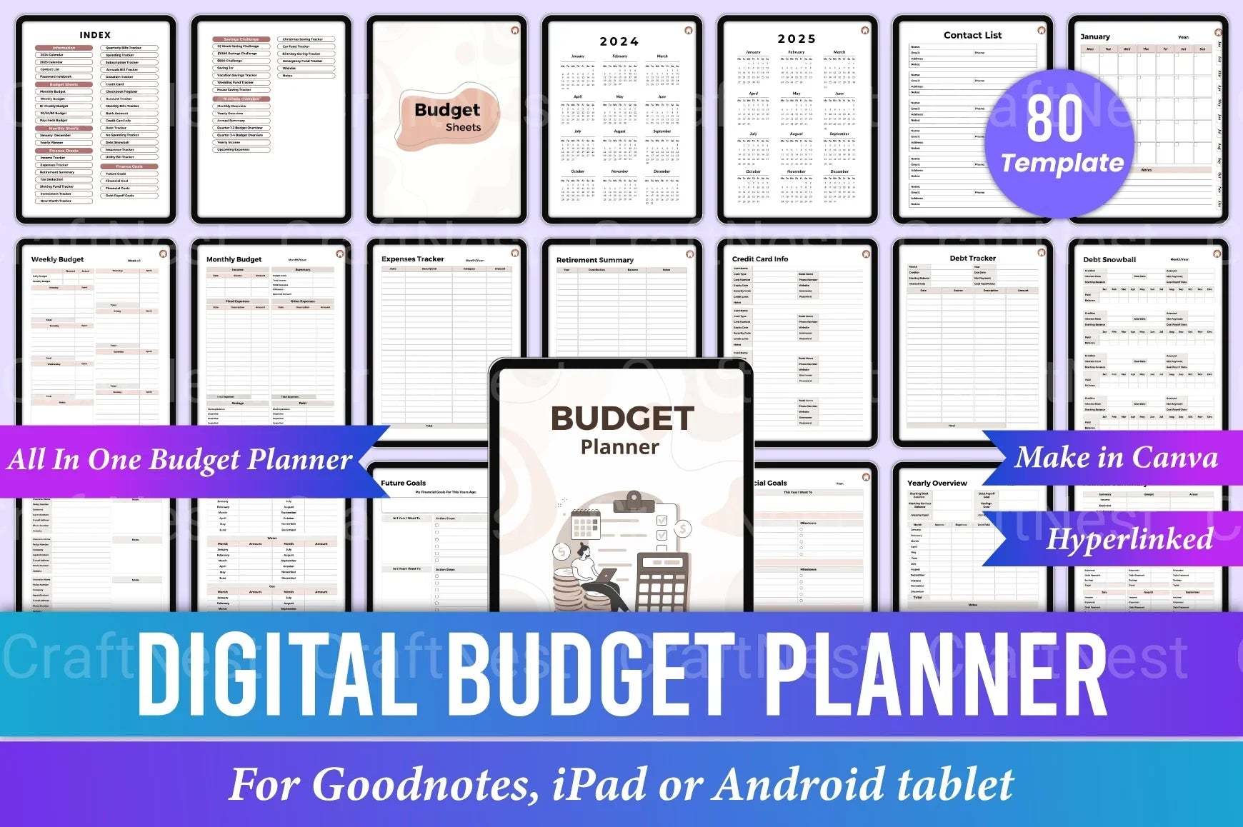 Budget Planner 2023 - CraftNest - Digital Crafting and Art