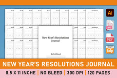 New Year Resolutions Planner - CraftNest - Digital Crafting and Art