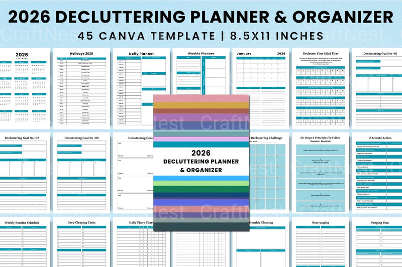 Decluttering Planner & Organizer - CraftNest - Digital Crafting and Art