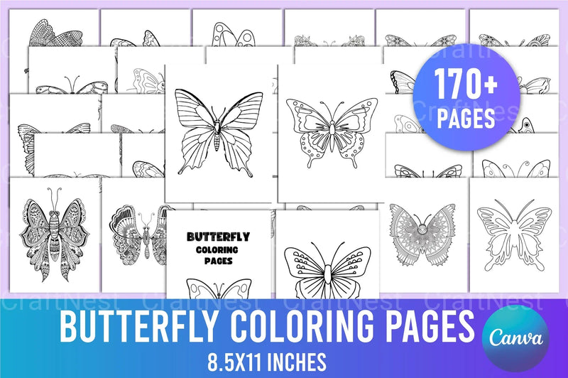 Butterfly Coloring Page - CraftNest - Digital Crafting and Art