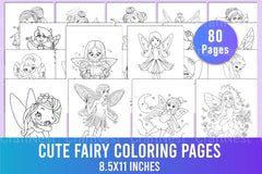 Cute Fairy Coloring Page - CraftNest - Digital Crafting and Art