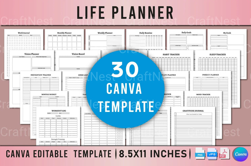 Life Planner: Organize Your Day with Ease - CraftNest - Digital Crafting and Art