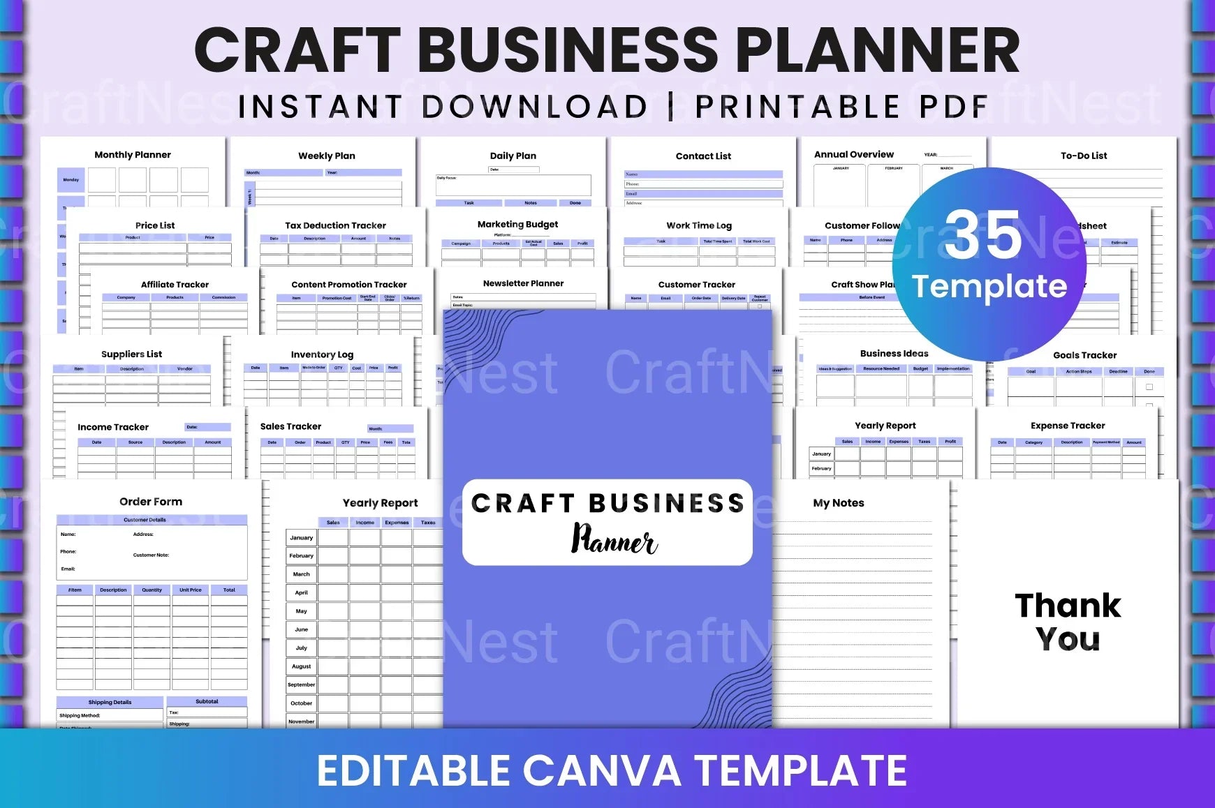 Craft Business Planner Guide - CraftNest - Digital Crafting and Art