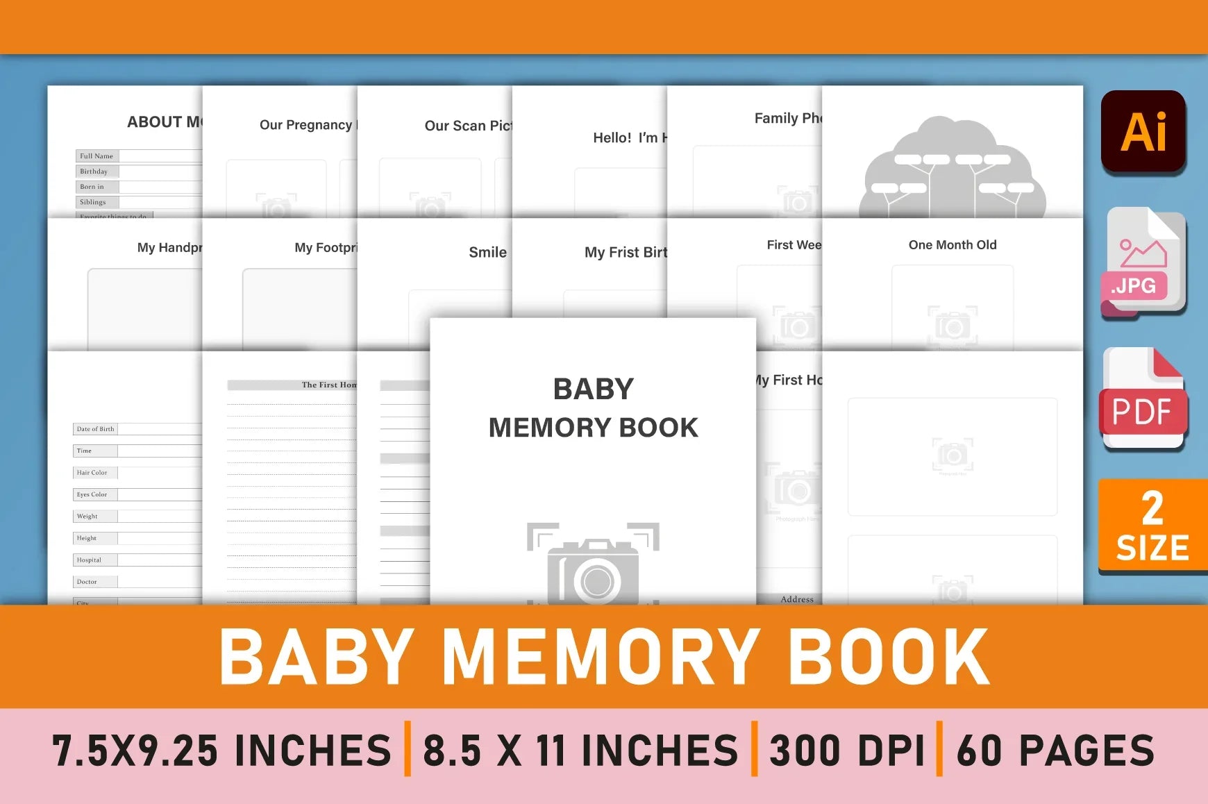 Baby Memory Book Planner - CraftNest - Digital Crafting and Art
