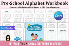 Preschool Alphabet Workbook for Early Learning - CraftNest - Digital Crafting and Art