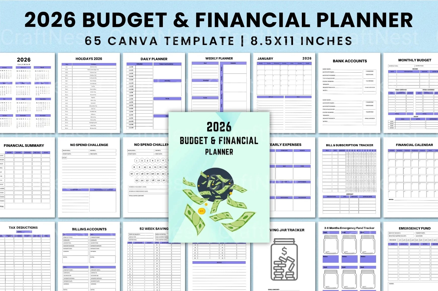 Budget Financial Planner - CraftNest - Digital Crafting and Art